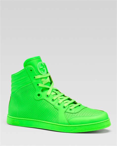 gucci neon green sneakers